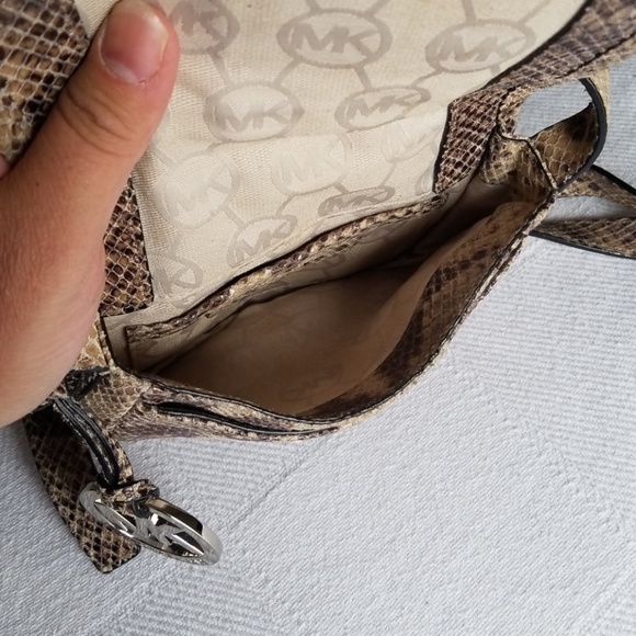 MICHAEL KORS PYTHON CROSSBODY PURSE - Picture 7 of 8
